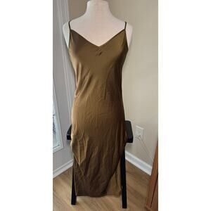 House of Harlow Bronze Brown Midi Slip Dress